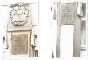 Odsłonięcie tablicy na ratuszu