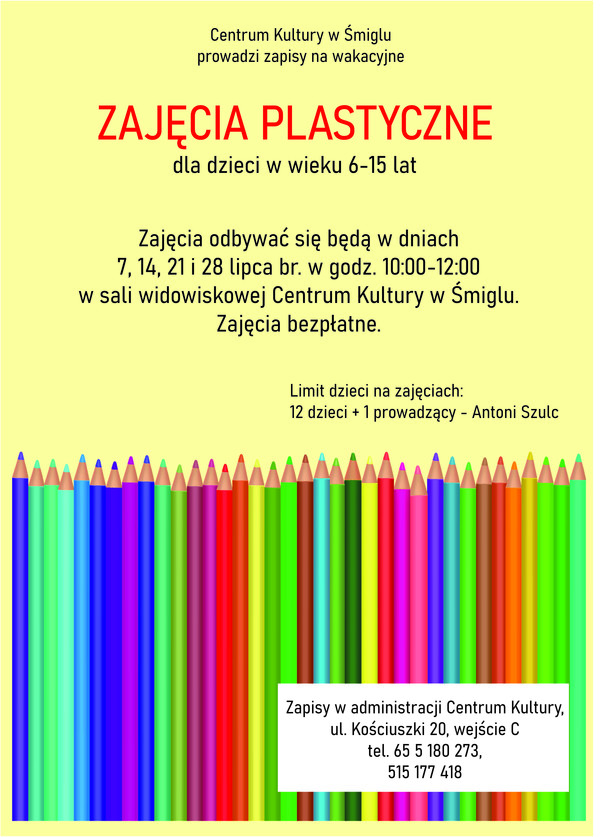 Wakacyjne zajęcia plastyczne