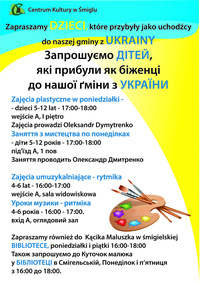 Zajęcia dla dzieci z Ukrainy