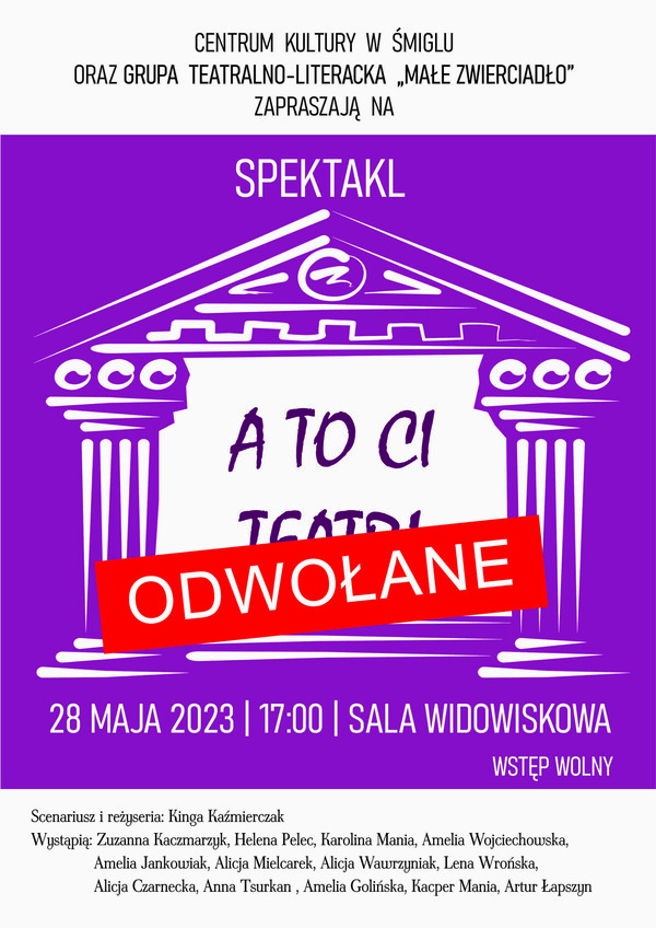 Spektakl odwołany