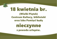 W Wielki Piątek nieczynne